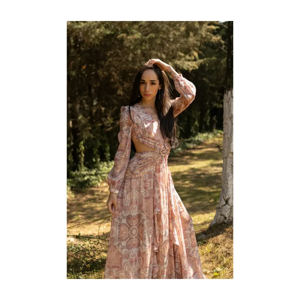 Платье макси с цветочным принтом