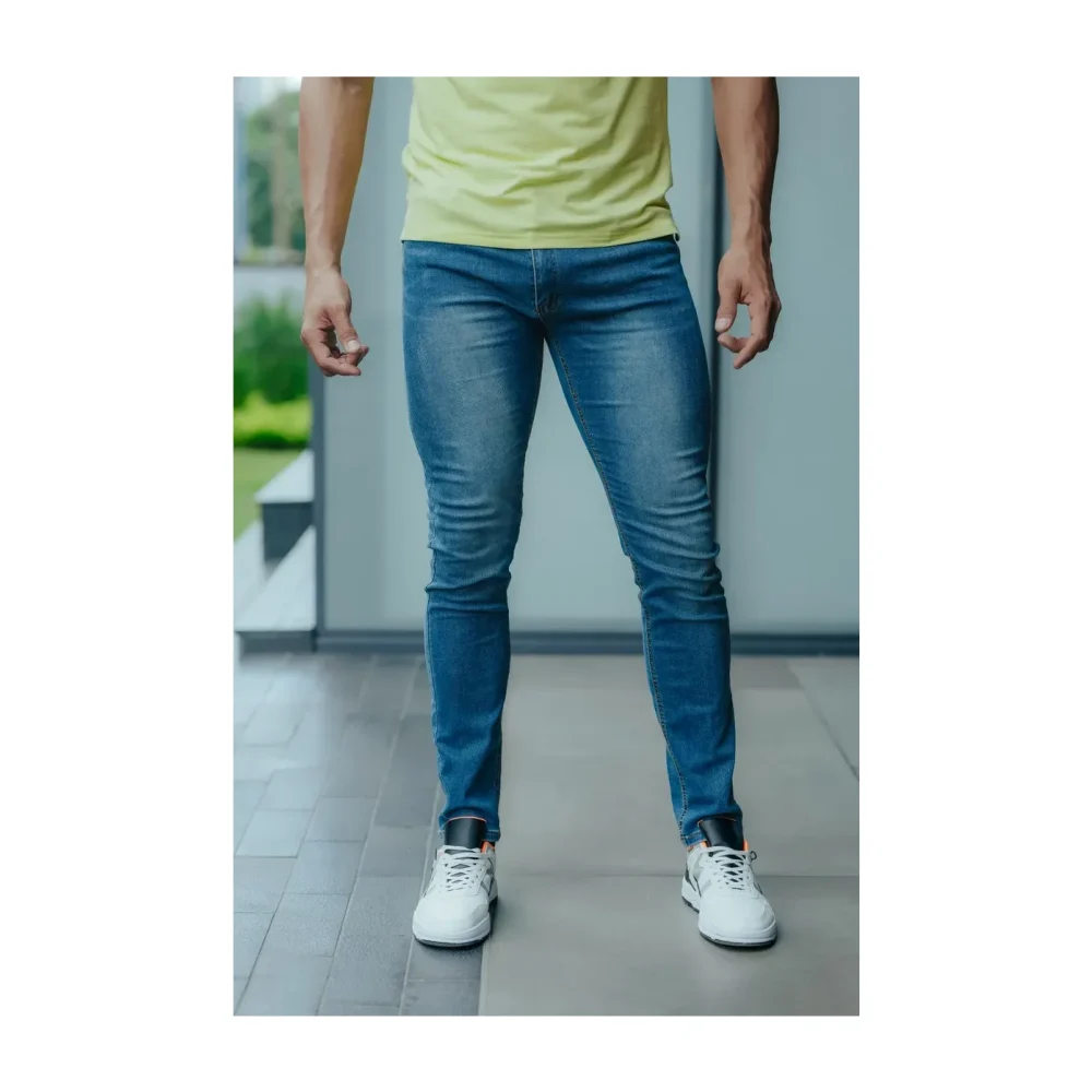 Джинсы slim fit, тёмно-синие